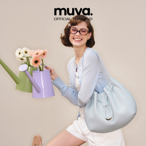 MUVA กระเป๋าสะพาย กระเป๋าหนังแท้ รุ่น MELLOW BUCKET -MU1109