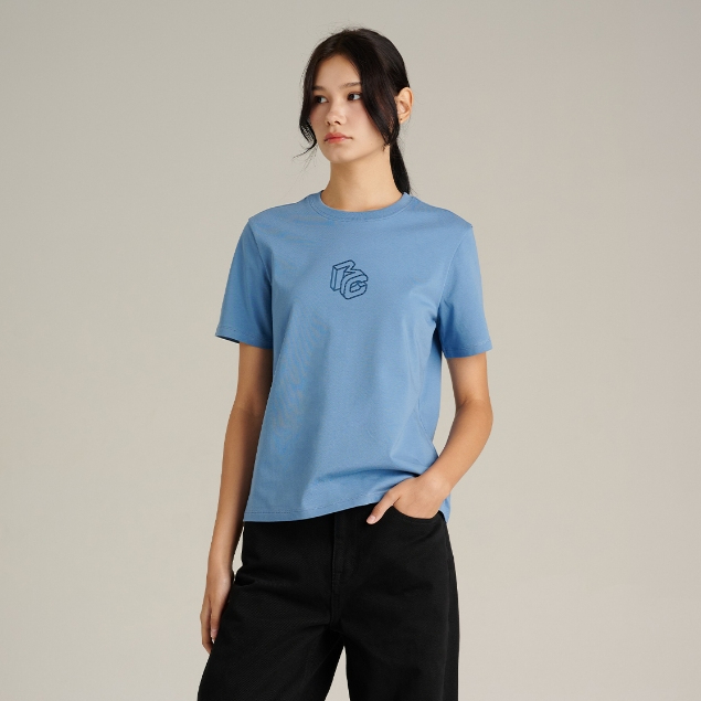 Mc JEANS (แม็คยีนส์) เสื้อยืดผู้หญิง เสื้อยืดแขนสั้น ทรงเรกูลาร์ Regular Fit T-Shirt มีให้เลือก 5 สี MTSZD58