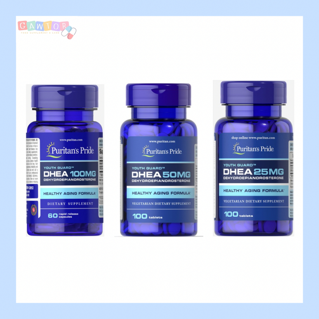 DHEA Puritan's Pride 25mg 50mg 100mg อาหารเสริม สำหรับผู้ใหญ่ ของแท้ นำเข้า พร้อมส่ง