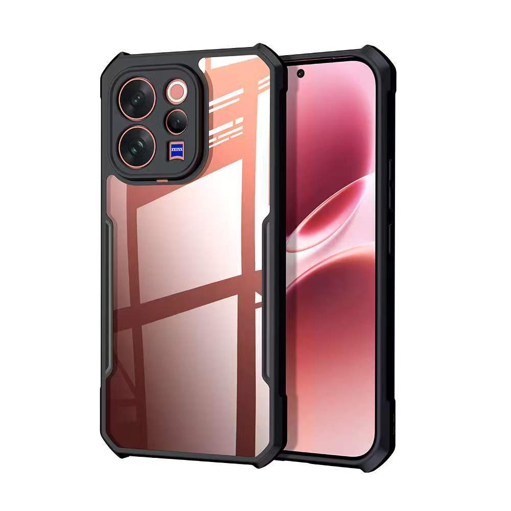 Vivo V70/Vivo V70Elite/Vivo V70FEตรงรุ่น(ส่งในไทย)เคสกันกระแทกขอบสีหลังใสVivo V70 5G/Vivo V70 Elite 