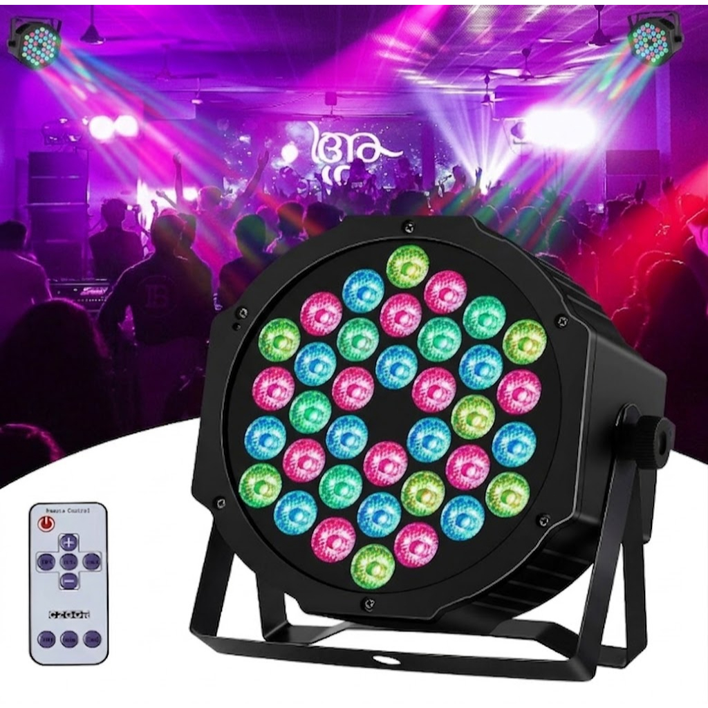 Small ไฟพาร์ กระพริบตามจังหวะ Disco light ไฟพาร์LED PAR LED 54 36 18 RGB ไฟเทค ไฟหลากสี ไฟงานเลี้ยง