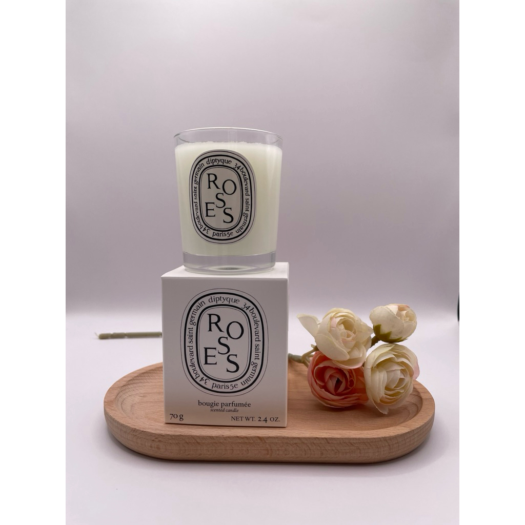 Diptyque Candle Rose เทียนกลิ่นกุหลาบดีพทีค 70 กรัม