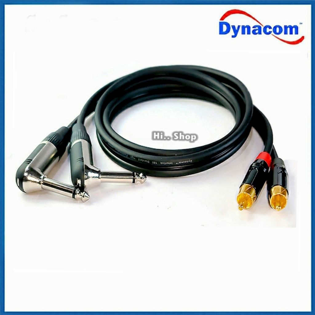 สายแจ็คโมโน(งอ) -RCA สายคู่Dynacom 4.8mm JSL-139 หัวLidge -24k Gold