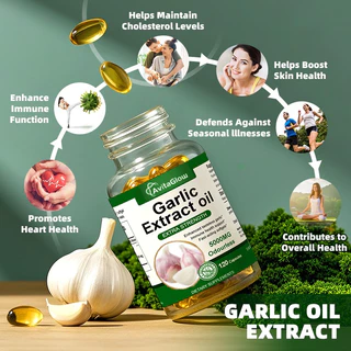8.8 โปรเด็ด Garlic Extract Oil 5000mg – 120 แคปซูล | กระเทียมสกัดเข้มข้น สูตร Super Oil | บำรุงหัวใจ ลดคอเลสเตอรอล