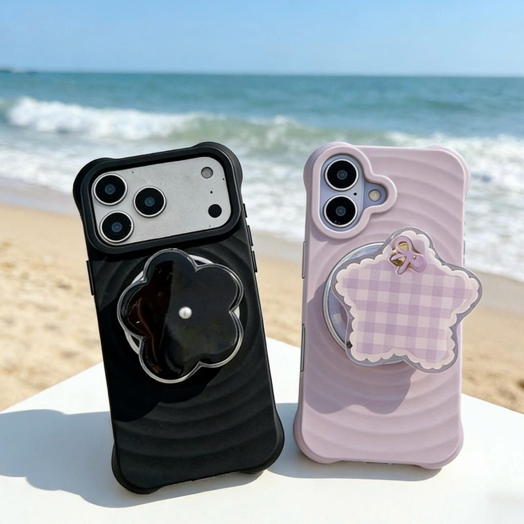 เคสกันกระแทก RippleCase ชาร์จได้ พร้อมขาตั้ง popup แม่เหล็ก สำหรับรุ่น iPhone 11 14 15  16promax 17promax 16plus i17