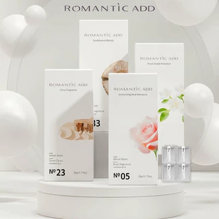 ROMANTIC ADD บาล์มน้ำหอม+ตัวอย่าง หอมติดทนนาน 24 ชม. เนื้อเนียนนุ่มเหมือนกำมะหยี่ ไม่แหนียวเหนอะ