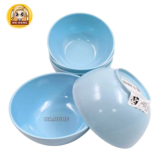 ถ้วยซุป เมลามีน ทรงโคม 5 นิ้ว สีพื้น ฟ้า ชมพู ขาว (ชุด 6ใบ)
