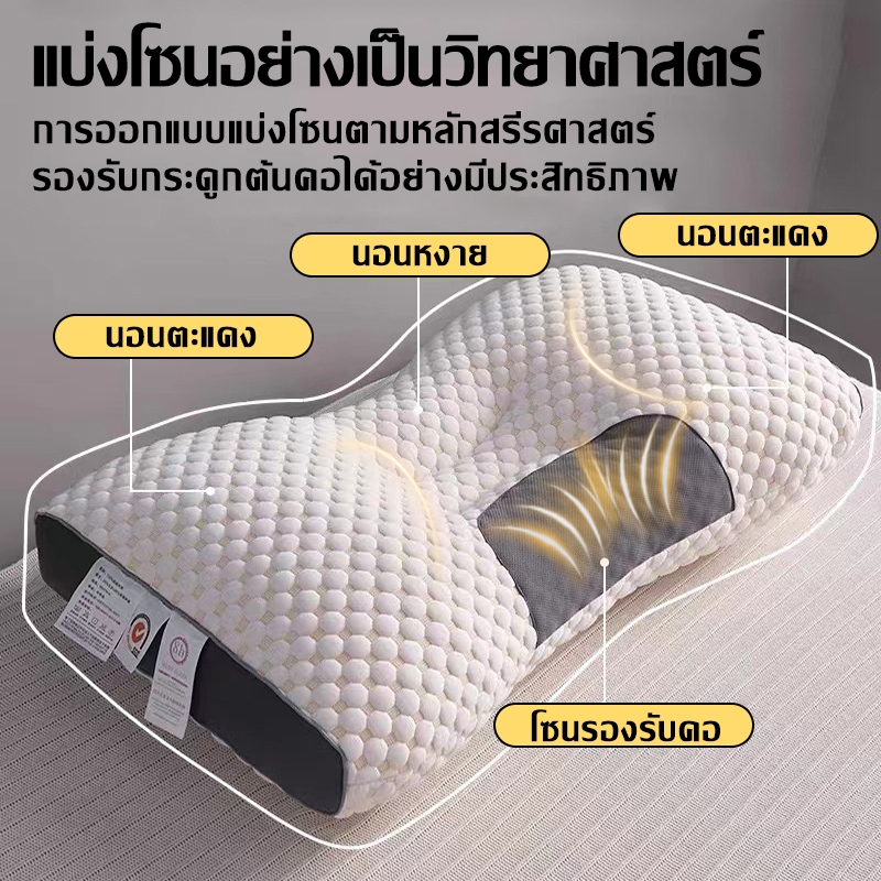 หมอน หมอนนอน แก้ปวดคอ นอนสบาย ลดการนอนกรน รองรับคอ จัดระเบียบกระดูกสันหลัง หมอนโรงแรม 5 ดาว ราคา ถูกที่สุด ดีลบีเคเค แกลเลอรีภาพที่ 6