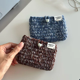 (Pre-order)Digital camera pouch | crochet | handmade 📷🧶กระเป๋าถักใส่กล้องดิจิตอลและใส่บัตร (ขนาด8x11cm.)