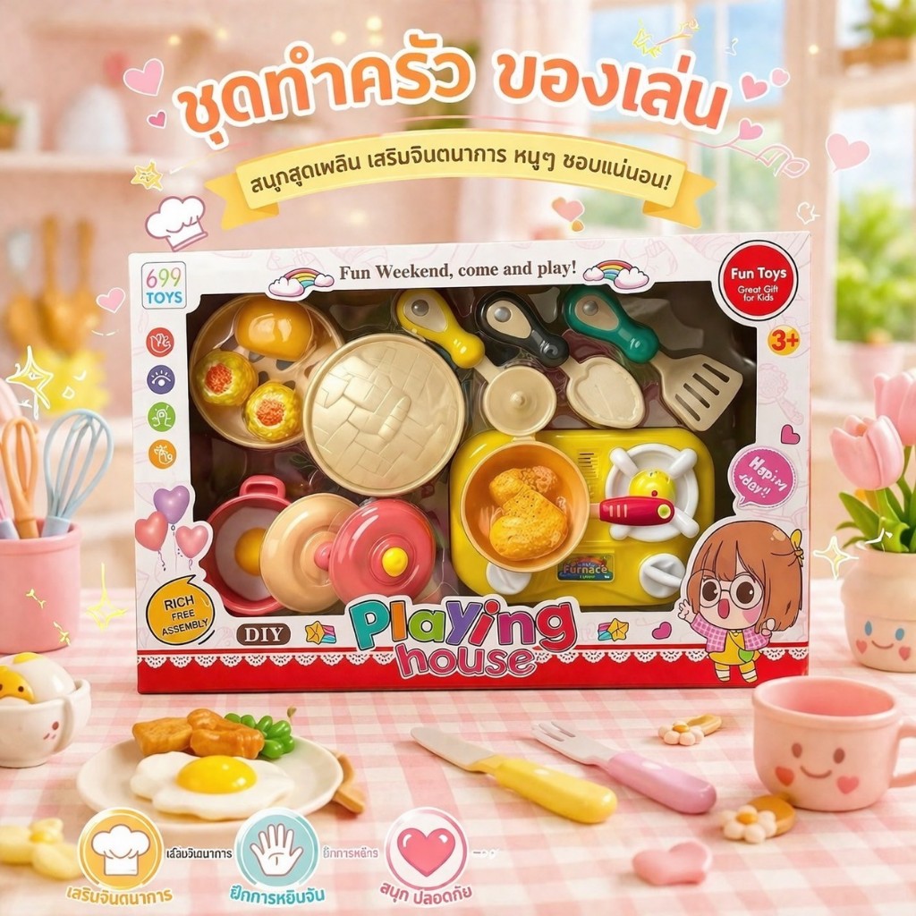 ชุดทำครัวของเล่น – เสริมสร้างจินตนาการ สนุกเพลิดเพลินเหมือนเชฟตัวน้อย!