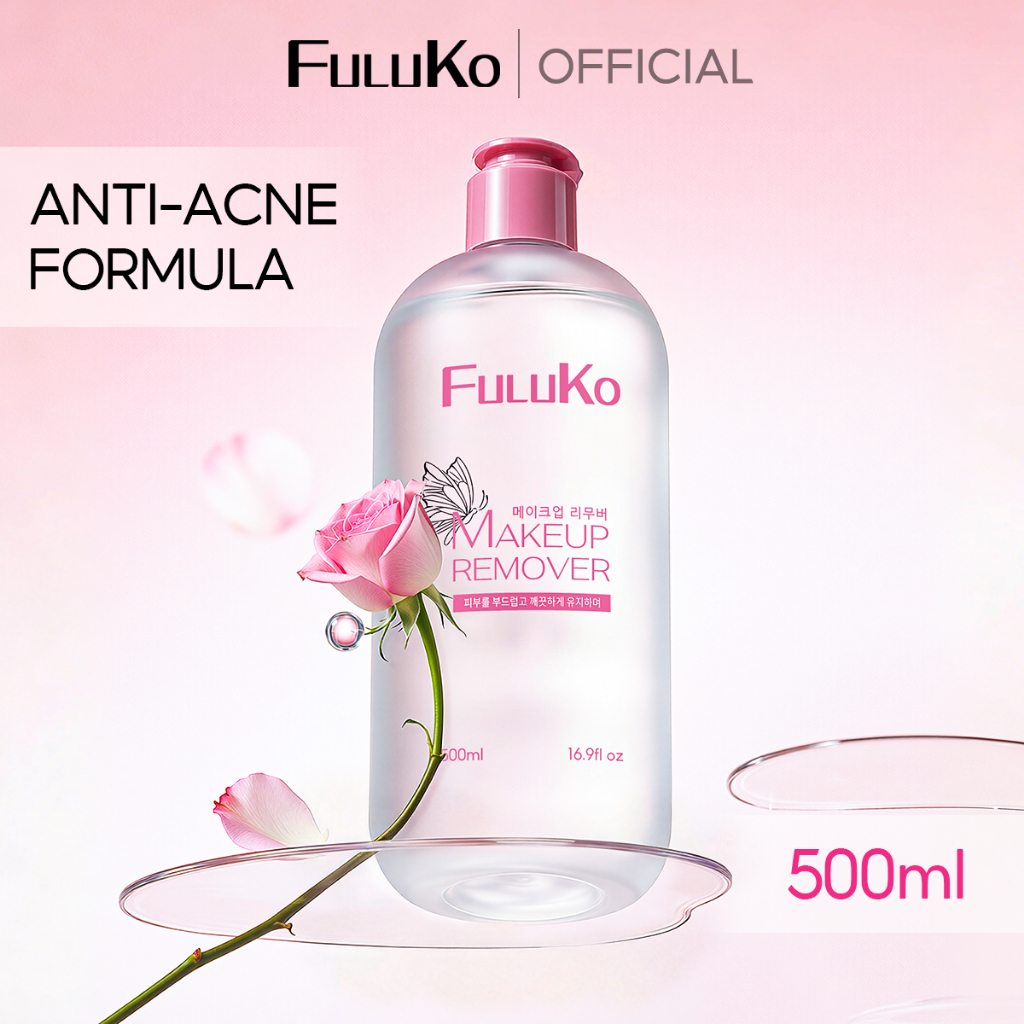 FULUKO Mild Cleansing Water 500ml คลีนซิ่ง สลายเมคอัพ สูตรลดสิว ผิวเป็นสิว แพ้ง่าย