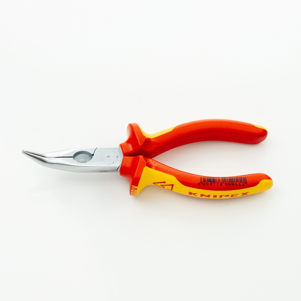 คีมปากแหลมปากง้อ ด้ามกันไฟฟ้า 1000 V. KNIPEX NO.25 26 160 Insulate Angle Snipe Nose Side Cutting Pliers VDE 1000 volt ราคา ถูกที่สุด ดีลบีเคเค แกลเลอรีภาพที่ 2