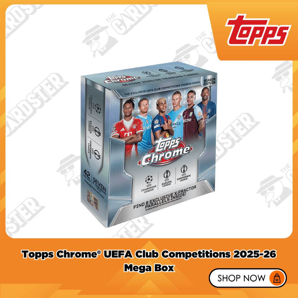 [พร้อมส่ง] Topps Chrome UEFA Club Competitions - Mega Box 2025/26