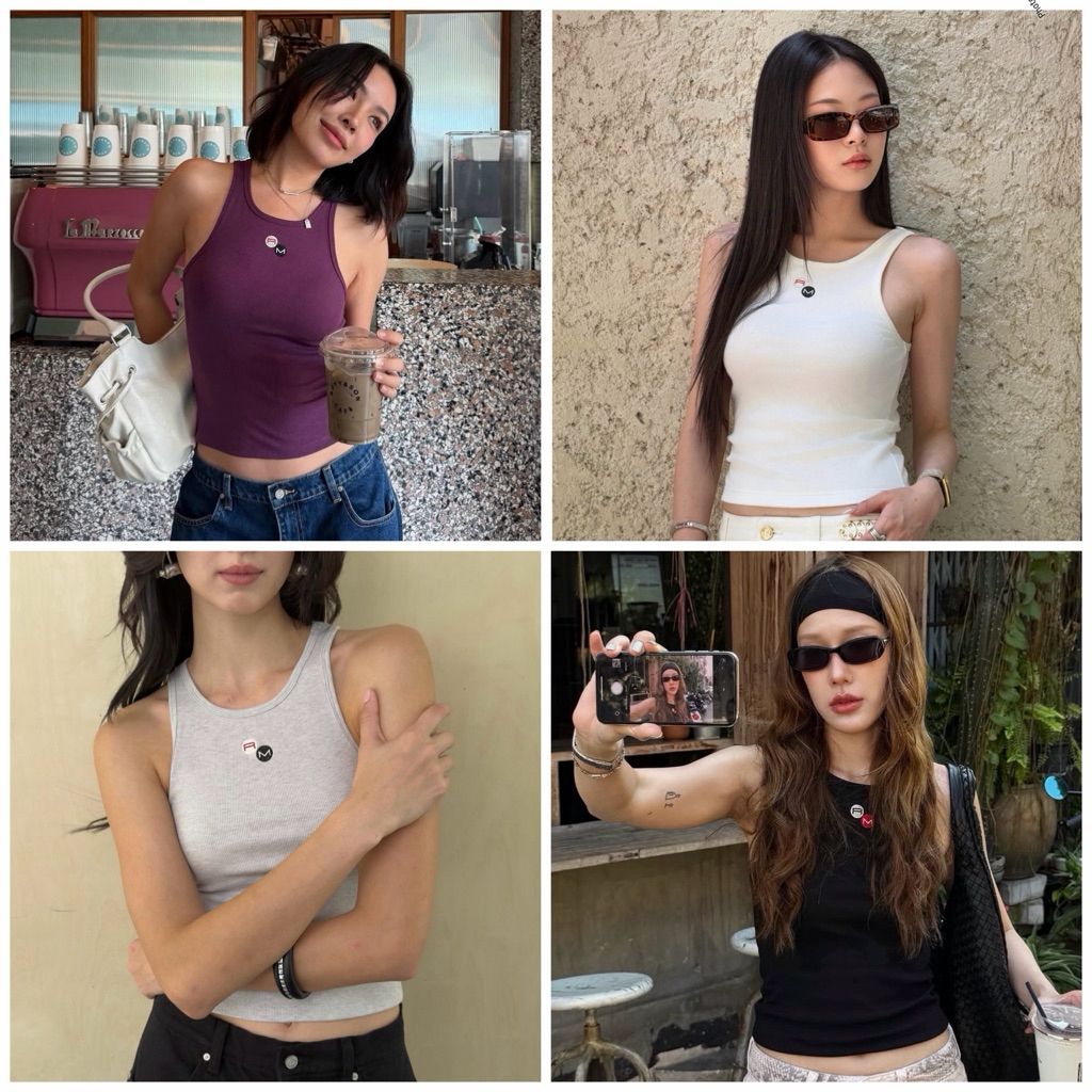 รับหิ้วพร้อมส่ง ✨Rally Core Tank - เสื้อกล้ามผ้าร่องปักลายโลโก้