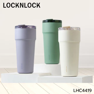 LocknLock แก้วน้ำเก็บอุณหภูมิเคลือบเซรามิก พร้อมหลอด Metro Cafe' Top Handle ความจุ 900ml. รุ่น LHC4419