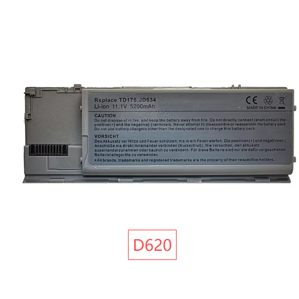 แบตเตอรี่ใหม่สำหรับแล็ปท็อป Dell DELL D620 D630 M2300 PP18L RD300 JD616