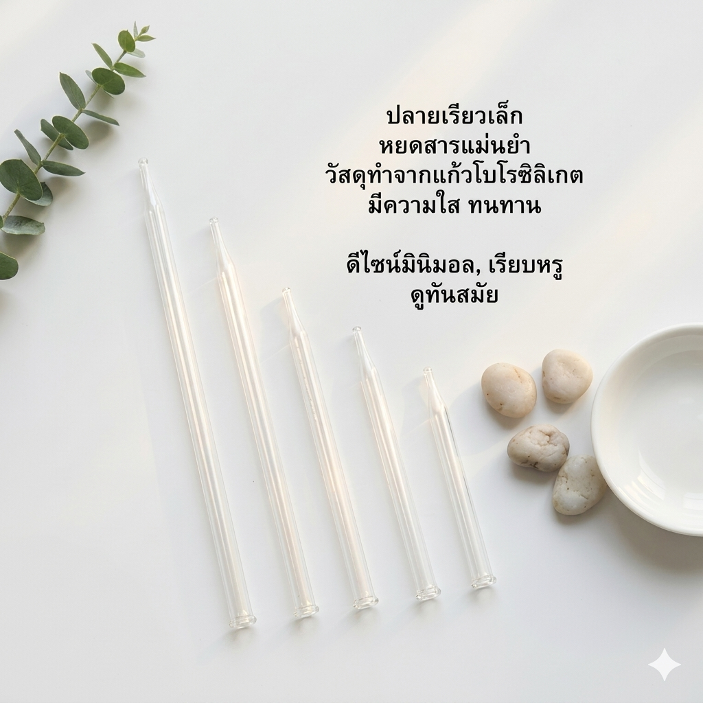 ถูกที่สุด จัดจ้านในย่านนี้ หลอดแก้ววิทยาศาสตร์ หลอดแก้วดูดสาร หลอดหยดสาร หลอดหยดสี ห้องปฎิบัติการ