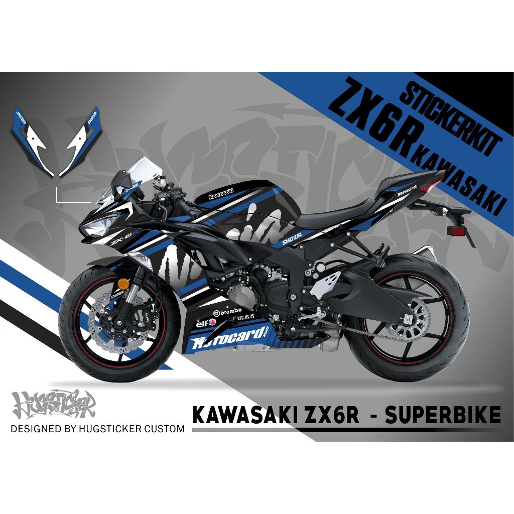 Hugsticker สติ๊กเกอร์ ZX6R ลาย Superbike
