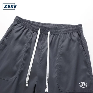 ZEKE B0063 กางเกงขายาวทรงตรงสำหรับผู้ชาย มี 3 กระเป๋า ปักโลโก้ ทรงหลวม ลำลอง เรียบง่าย เหมาะสำหรับใส่ทำงาน หรือใส่คาร์โก