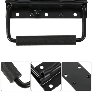 มือจับสปริงเปลือยดำ( ราคา 1ตัว) แบบไม่มีสกรู ที่จับแบบพับได้ 100mm ตู้ลำโพงDiy