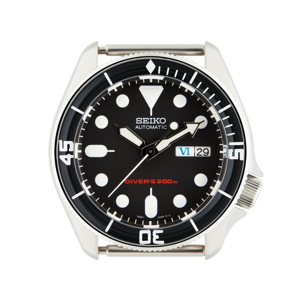 SKX007/SRPD Glass Bezel Insert: Fathoms Black/White