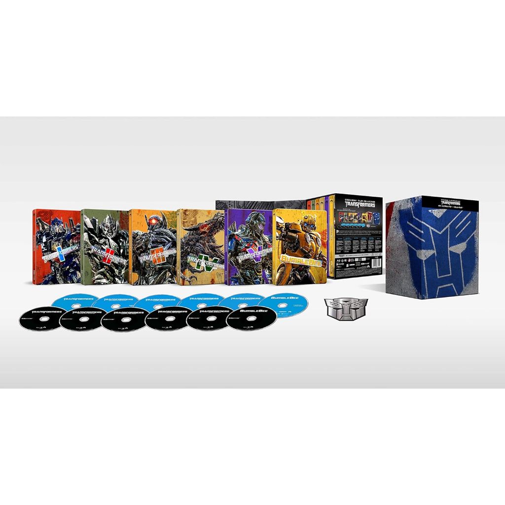 [กรุณาทักแชทก่อนสั่งซื้อ] Transformers 6-Film Collection (SteelBook / 4K Ultra HD + Blu-ray) แท้