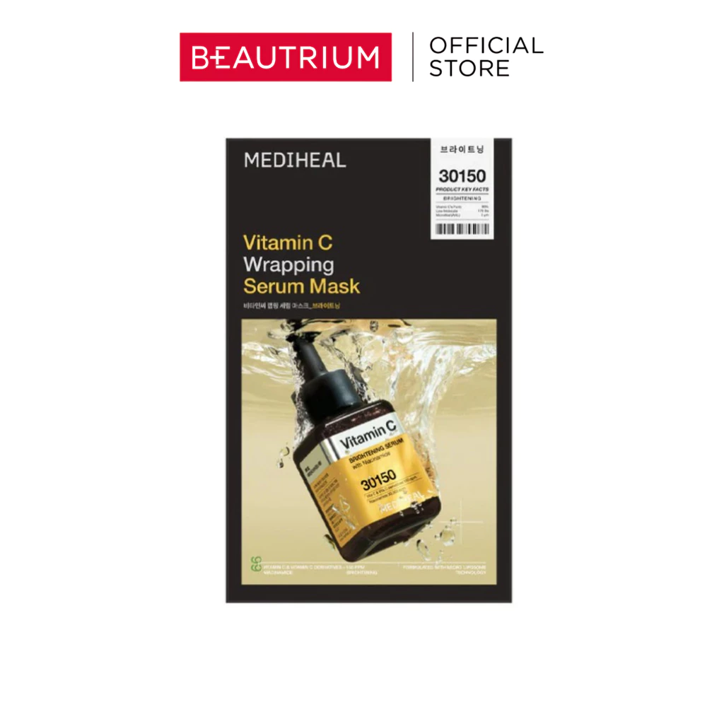 MEDIHEAL Vitamin C Wrapping Serum Mask Brightening มาส์ก 25ml