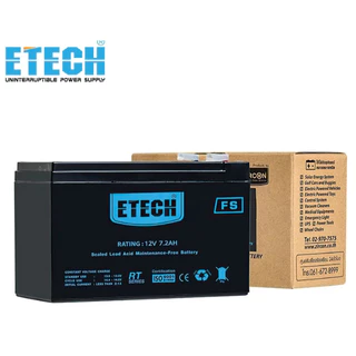 แบตเตอรี่สำรองไฟ ETECH 12V 7.2Ah สำหรับเครื่องสำรองไฟทุกยี่ห้อ