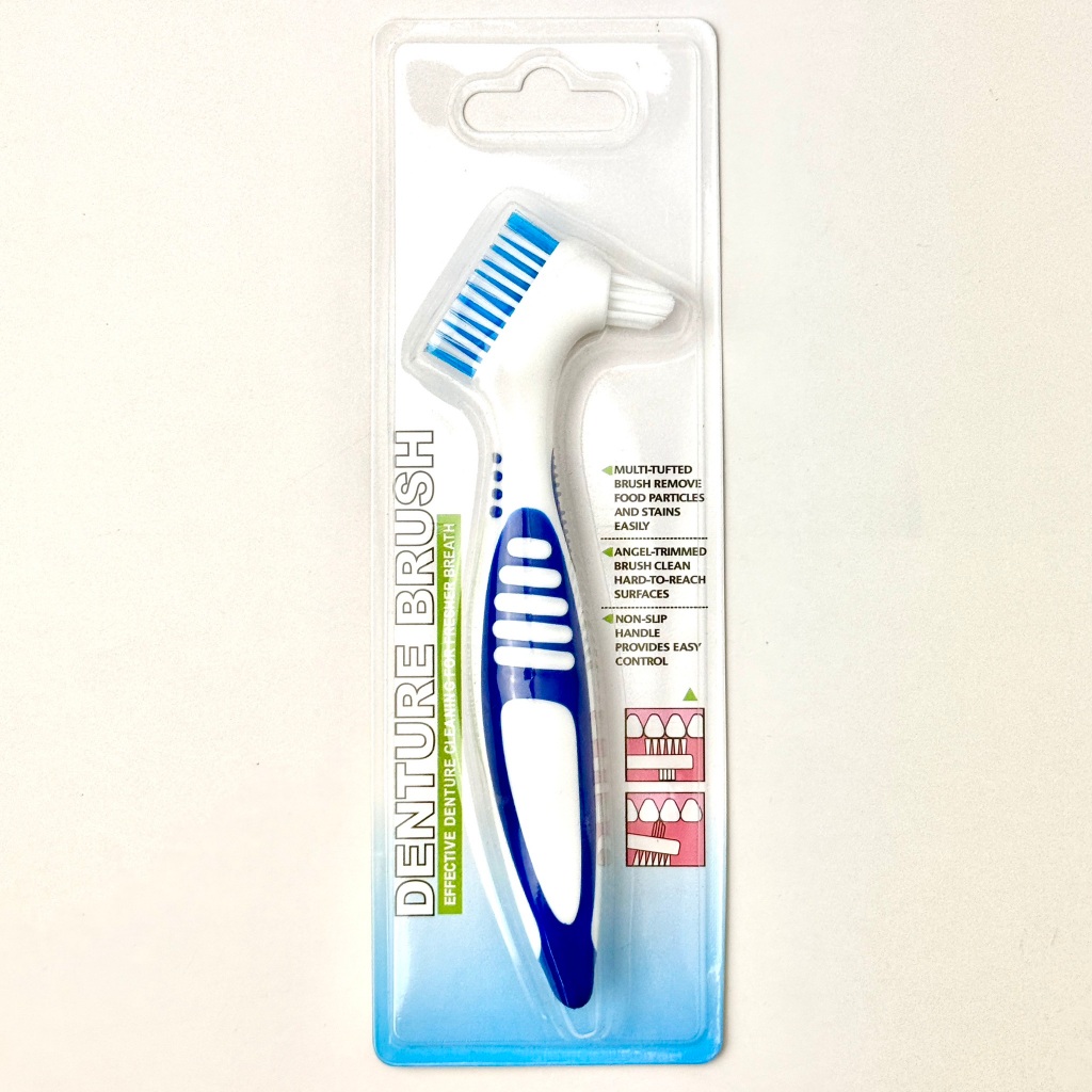 แปรงสีฟันสำหรับฟันปลอม Denture Brush (คละสี) แปรงฟันปลอม [ขนาด 1 ด้าม]