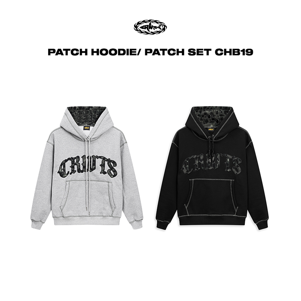 Cruehawts เสื้อสวมหัว Patch Hoodie/ Patch Set CHB19