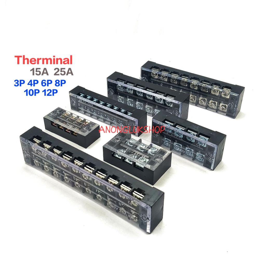 1ตัว 👉👉 เทอร์มินอล 15A 25A Terminal TB1503 TB1504 TB1506 TB1508 TB1510 1512 TB2503 TB2504 TB2506 TB2