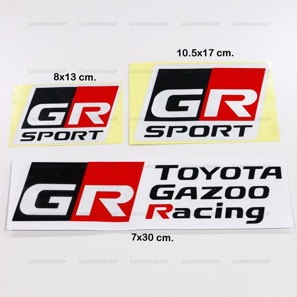สติ๊กเกอร์ สะท้อนแสง กันน้ำ Sticker ลาย GR GR SPORT สำหรับ ติดรถ TOYOTA FORTUNER REVO ATIV ALTIS YAR