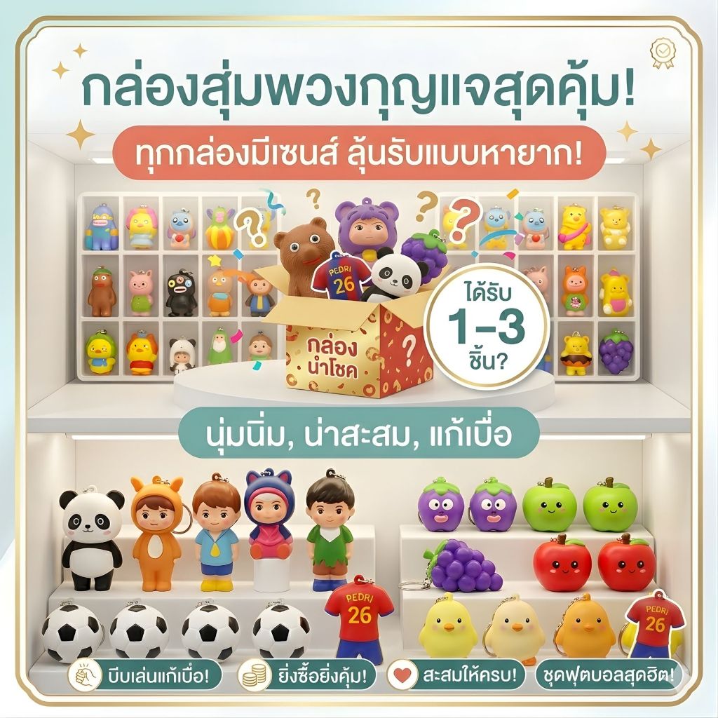 【จัดส่งจากกรุงเทพฯ】ซื้อ 3 ชิ้น แถมฟรี 1 ชิ้น พวงกุญแจการ์ตูนหยิก ใหม่ล่าสุดและเป็นที่นิยมมากที่สุด squisky นุ่มและหอม