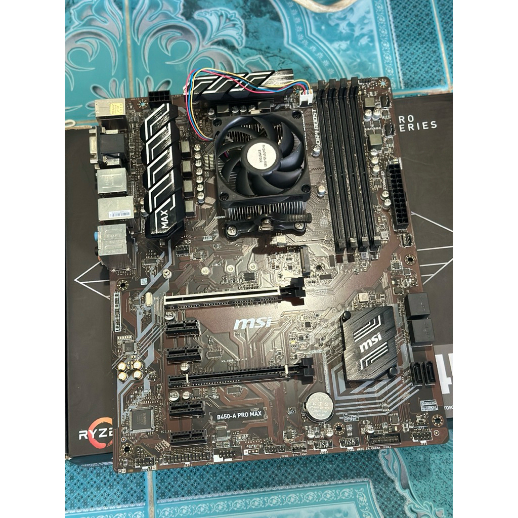 MAINBOARD (เมนบอร์ด) AM4 MSI B450-A PRO MAX CPU (ซีพียู) AMD ATHLON 3000G 3.5 GHz พร้อมใช้งาน (มีของ