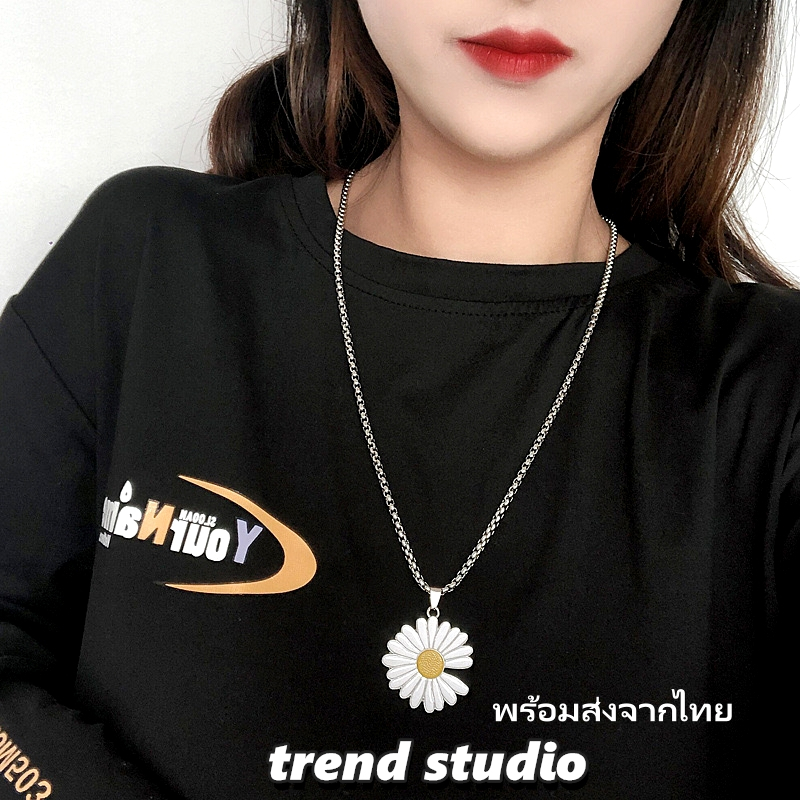 สร้อยคอแบบเดียวกันของ hipster สร้อยคอแฟชั่นที่เรียบง่าย สไตล์ฮิปฮอป วัสดุเหล็กไทเทเนียมไม่ซีดจาง