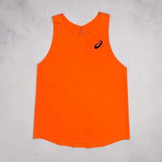 (LogoASlC)เสื้อกล้ามวิ่งทรงProEliteสีพื้นผ้ารูไร้ตะเข็บแห้งไว