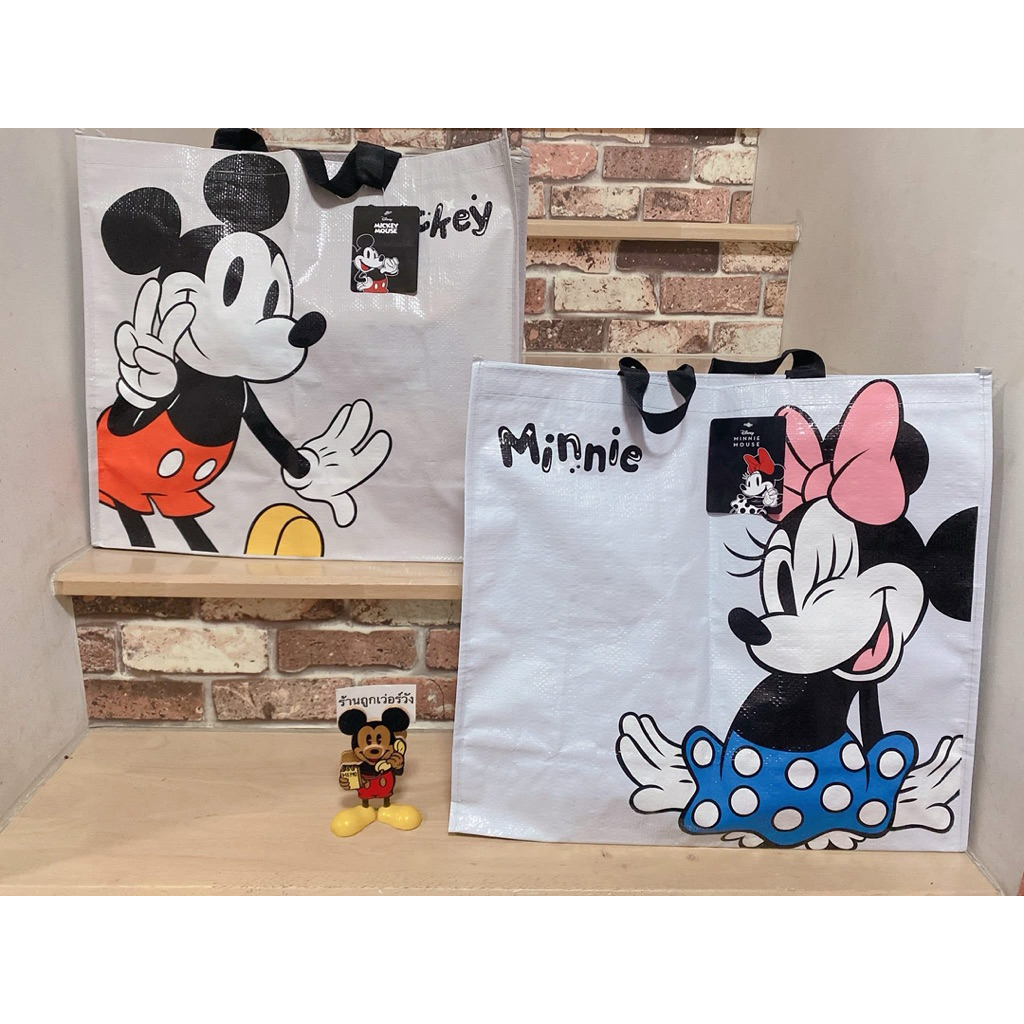ถุงกระสอบใส่ของมิกกี้ใบใหญ่  งานป้ายDisney  ลายหน้า-หลัง