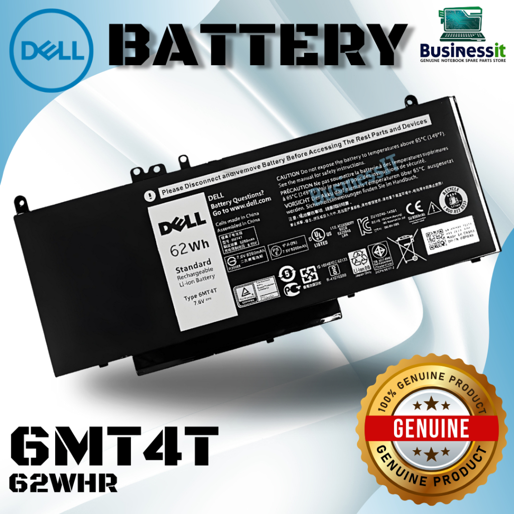 Battery Dell Latitude e5270 e5470 e5570 62Wh แบตเตอรี่ Dell 6MT4T 7V69Y แท้ศูนย์ DELL Thailand