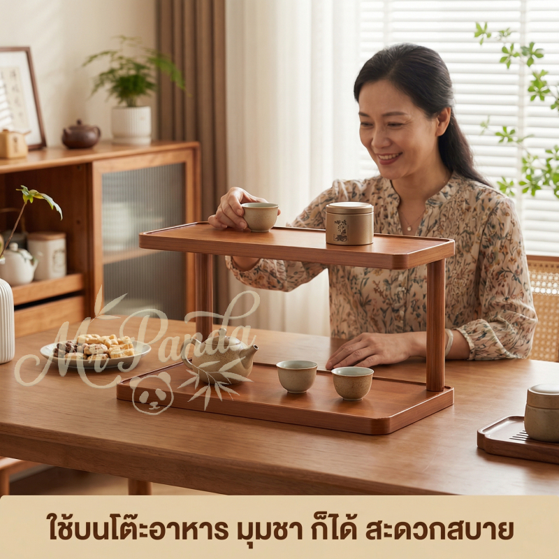 ชั้นวางของ ชั้นวางของบนเดสก์ท็อป ที่เก็บแก้ว ที่เก็บของบนเคาน์เตอร์ ที่วางแก้ว ประหยัดพื้นที่ รูปที่ 5