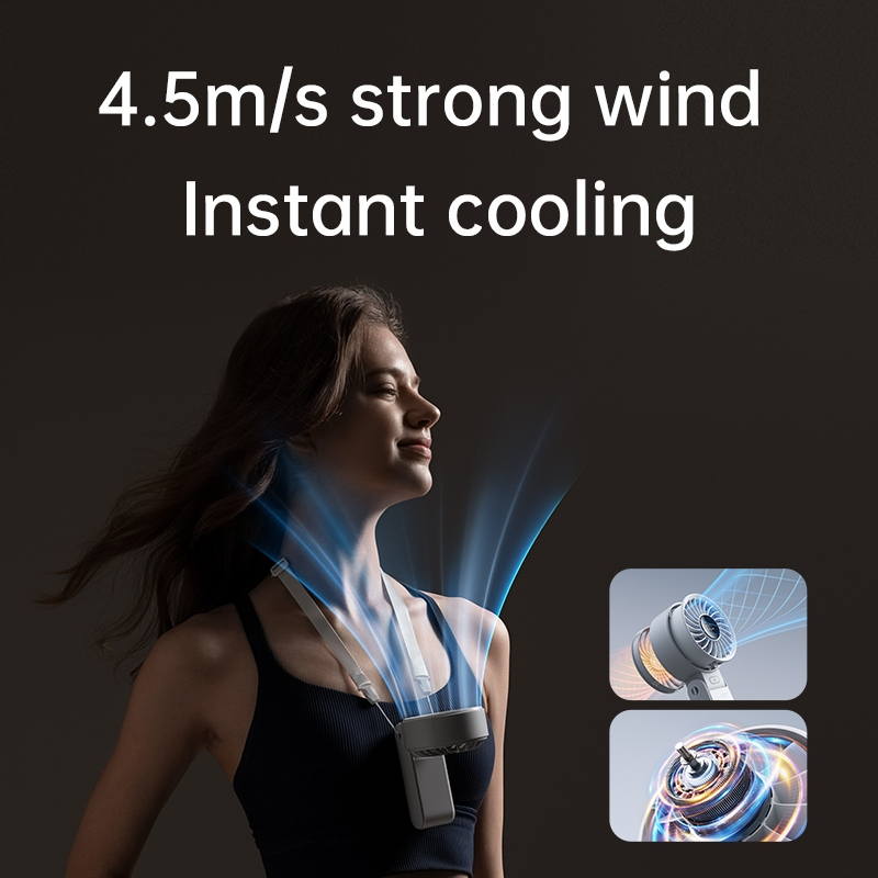 JisuLife Handheld Fan Life7 Mini Fan Portable Rechargeable Fans 5000mAh 19.5h Cooling Time Foldable Hand Fans with 5 Gea ราคา ถูกที่สุด ดีลบีเคเค แกลเลอรีภาพที่ 3