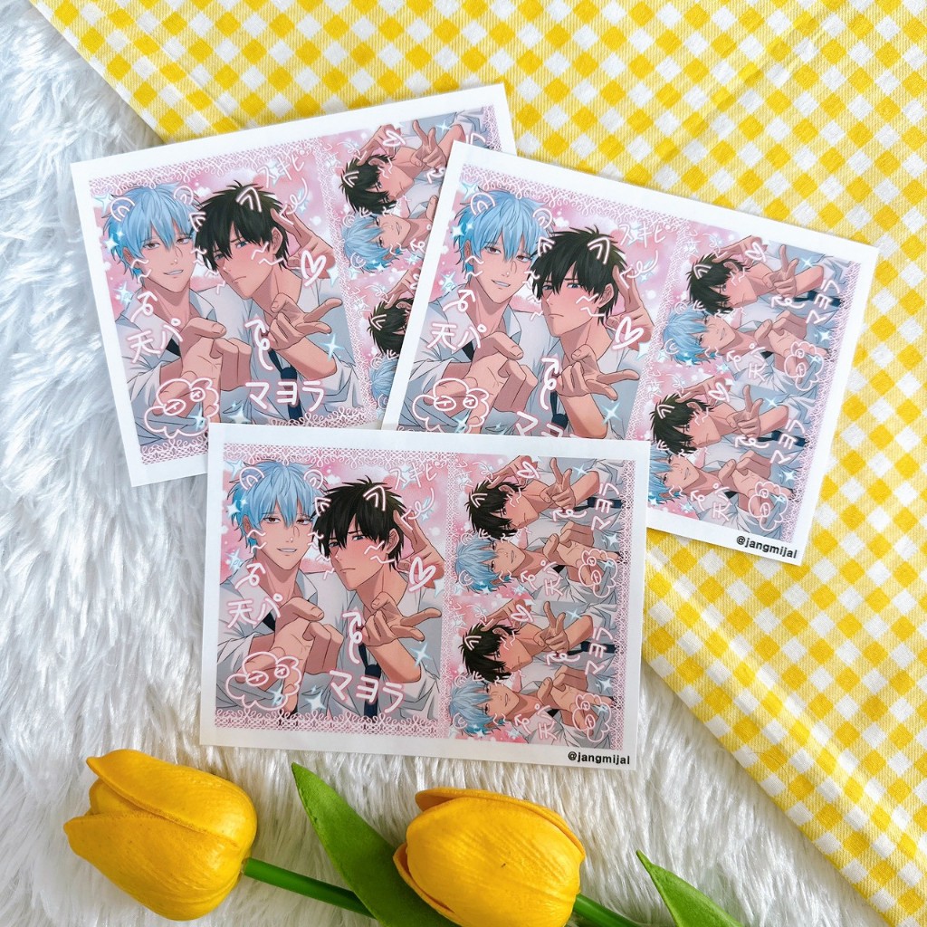 (✅พร้อมส่ง) Sticker Hijikata & Gintoki : Gintama (เซ็ต 3ใบ)