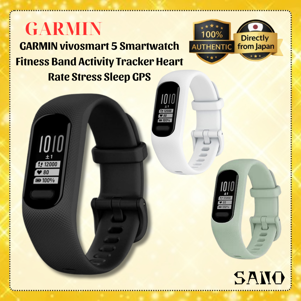 GARMIN vivosmart 5 Smartwatch Fitness Band Activity Tracker Heart Rate Stress Sleep GPS