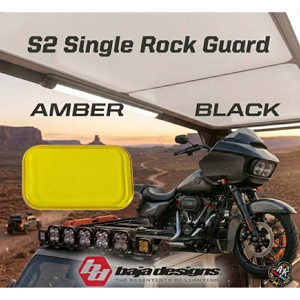 Baja Designs - S2 Single Rock Guard การ์ดกันหินสำหรับ S2 LED Harley