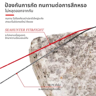 SeaHunter Fit or Fight เอ็นตกปลา ถัก 8 เส้น PE X8 Fishing Line 300M/150M YGK สายหลักความแข็งแรงสูง