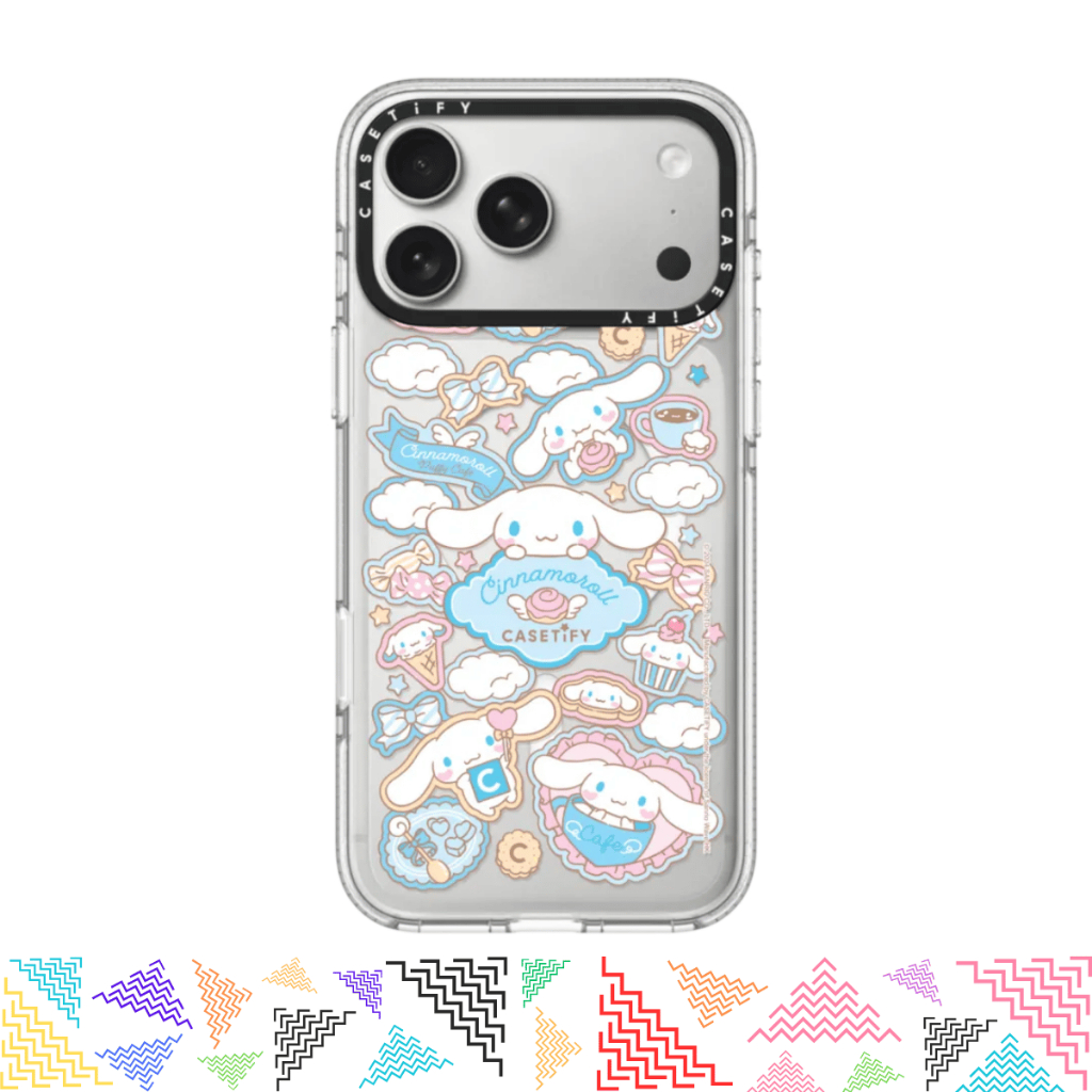 เคสมือถือ CASETiFY | Cinnamoroll Lovely Cafe Sticker Case [Cinnamoroll] For iPhone Samsung แท้ พร้อมส่ง เคสกันกระแทก