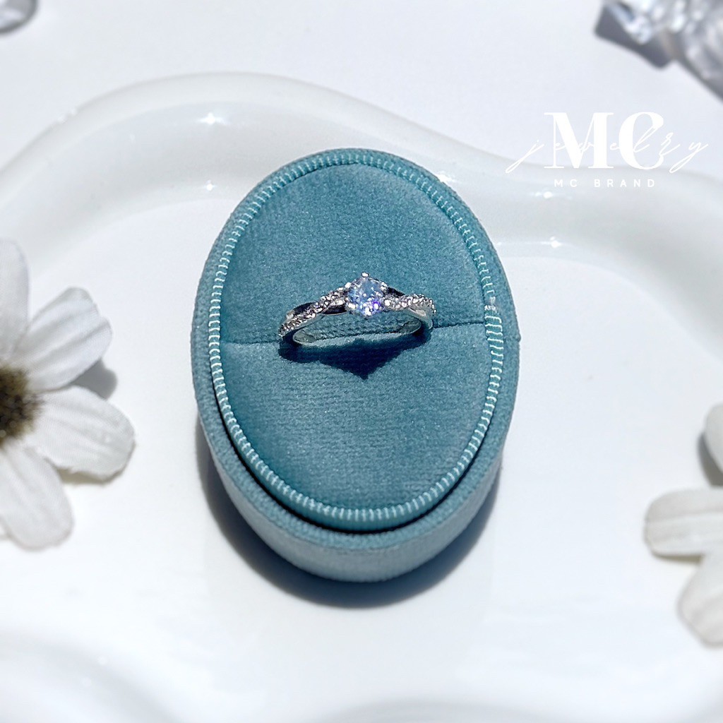 MCbrand.Jewelry🩵 แหวนเงินแท้ 92.5% รุ่น Eira [แถมกล่อง+ใบประกัน] ใส่ติดตัวได้ ไม่ลอก