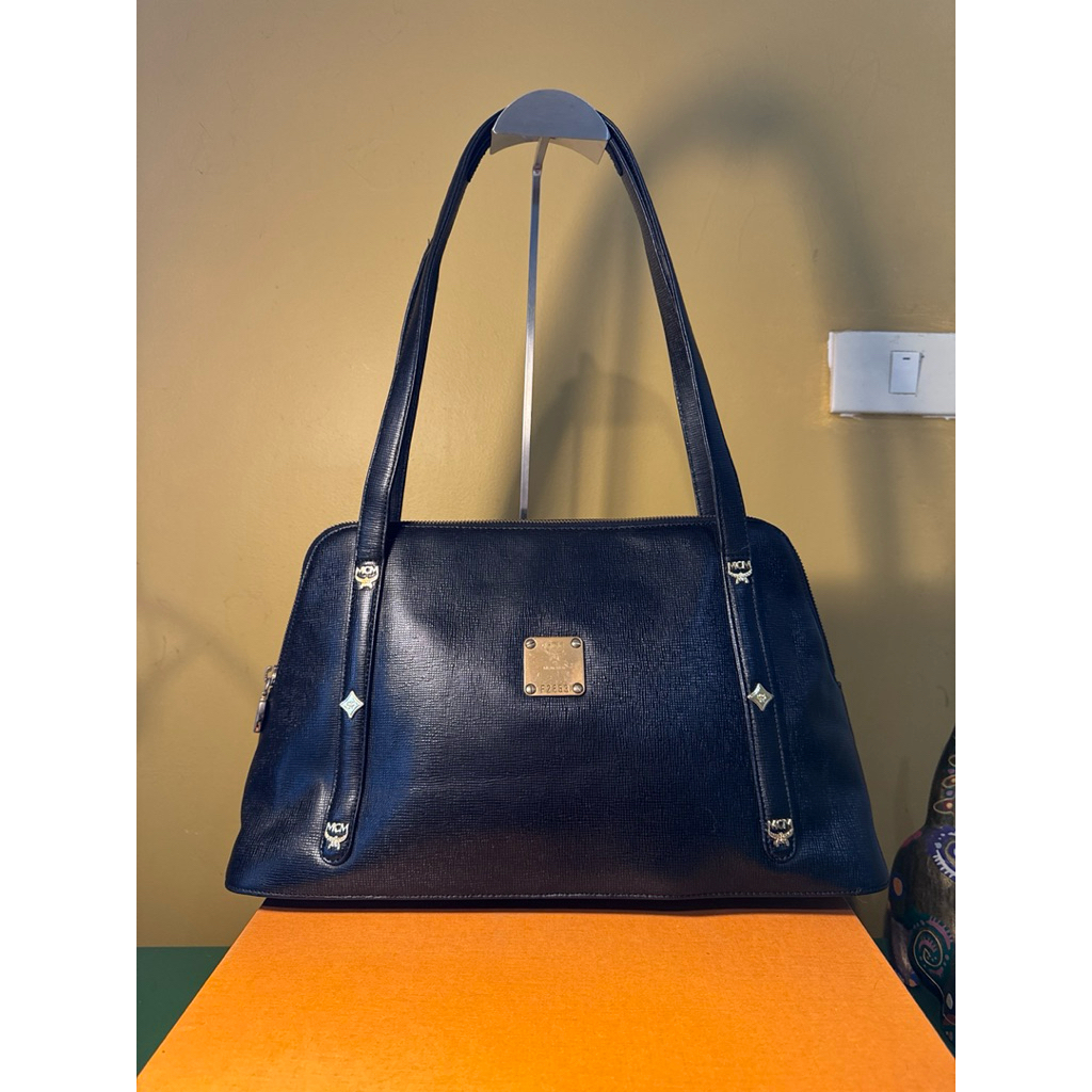 MCM Vintage Black Leather Bag