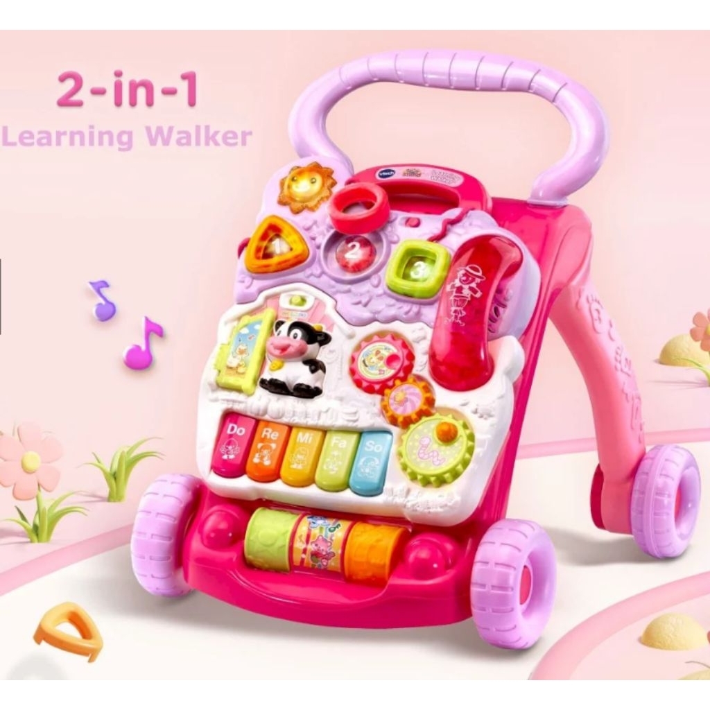 VTech วีเทค รถหัดเดินเด็ก เสียงดนตรี ปรับความเร็วได้ แผงกิจกรรมเรียนรู้ ของเล่นเด็ก 9 เดือน 1 ปี 1.5