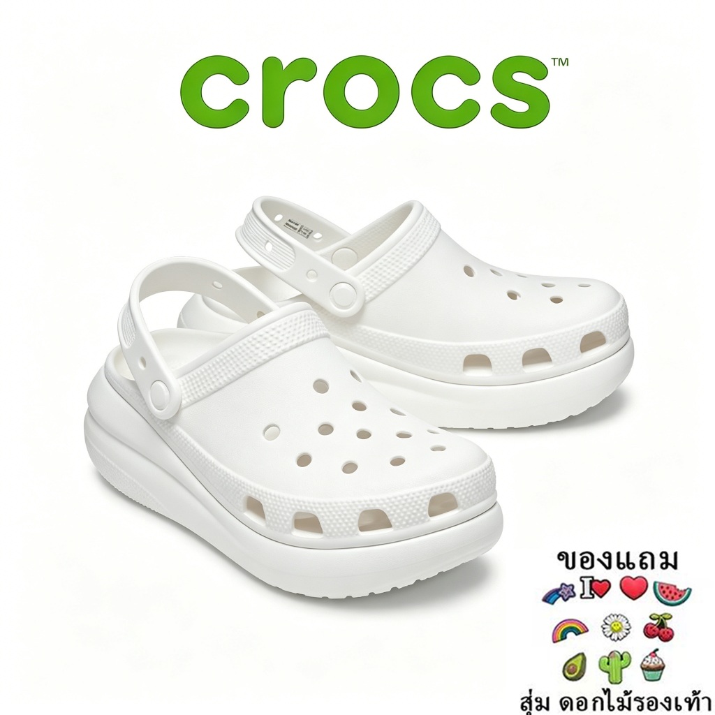 ของแท้100% CROCS Classic Crush Clog รองเท้าลำลองคู่รัก ยูนิเซ็กซ์ ผู้ชายผู้หญิง ส้นสูง ใส่สบาย น้ำหนักเบา ทุกไซส์ พร้อม