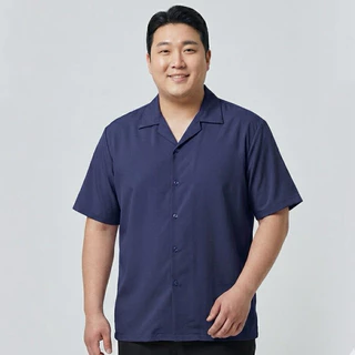 [Plus size 3XL-6XL] S1: เสื้อเชิ้ตเกาหลี แขนสั้น สีพื้น ไซซ์ใหญ่ ชาย/หญิง